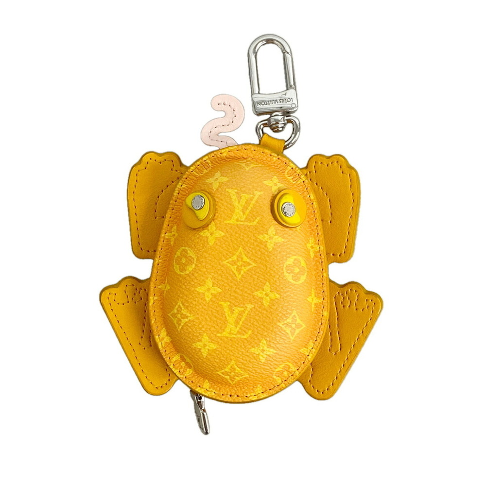 Louis Vuitton Keychain Charm Monogram LV Frog M02215 Yellow Men's Women's